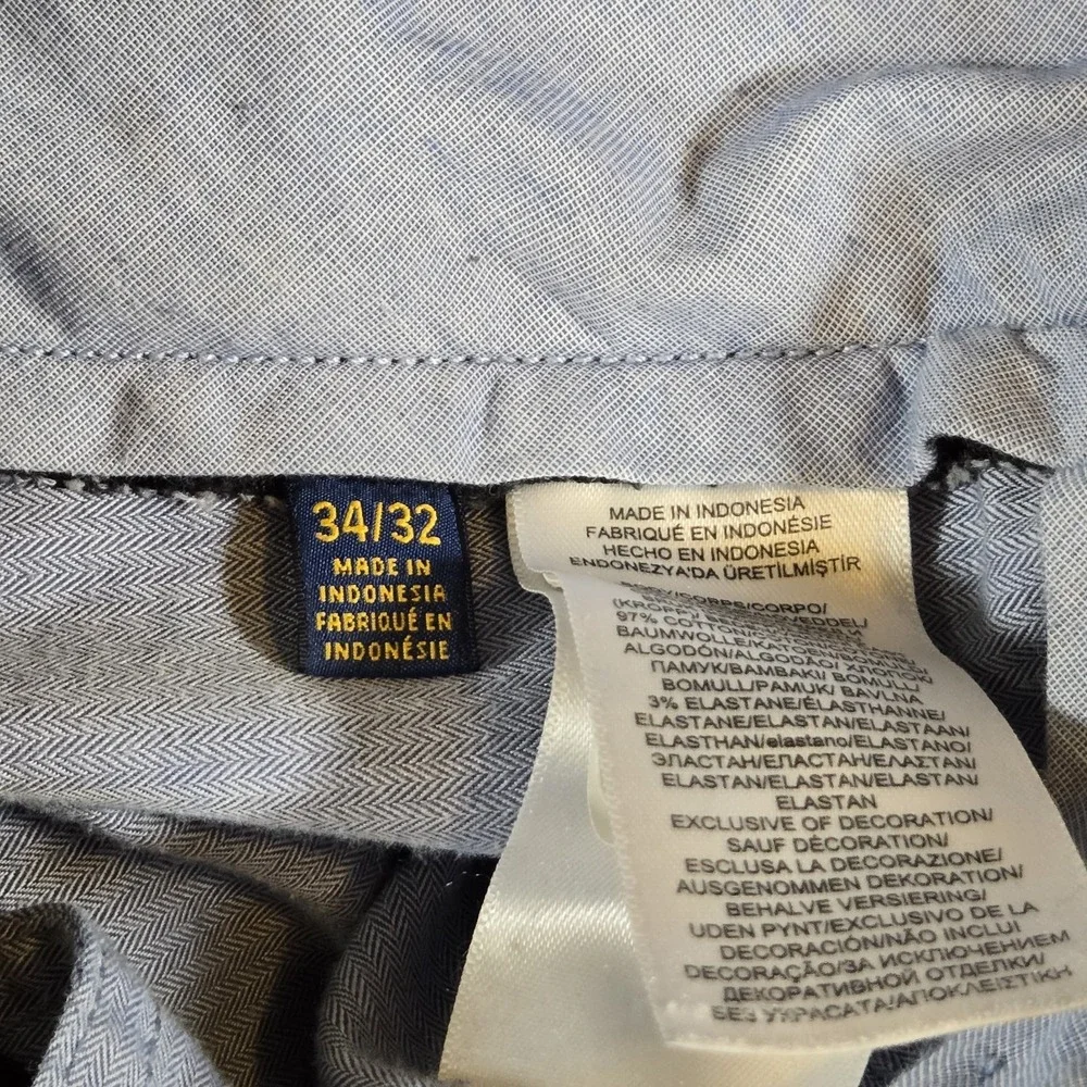 Polo Ralph Lauren Chino Pants‎ Mens 34x32 Black 100% Cotton Preppy